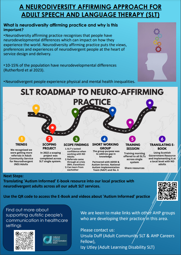 A neurodiversity affirming approach for adult speech and language therapy (SLT)